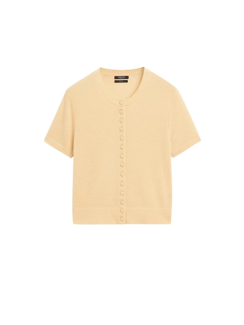 Кардиган из шерсти с коротким рукавом