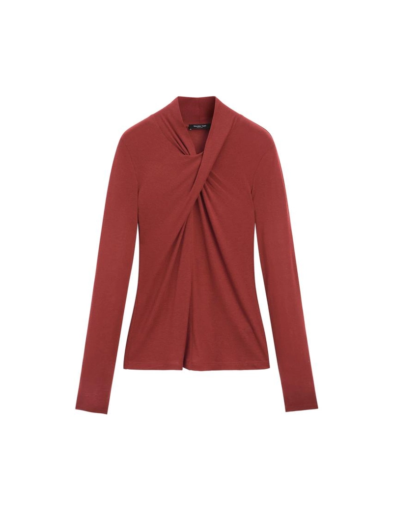 Топ с перекрещивающимися лямками из льна и шерсти