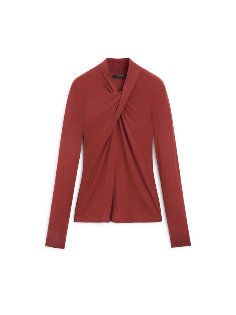 Топ с перекрещивающимися лямками из льна и шерсти