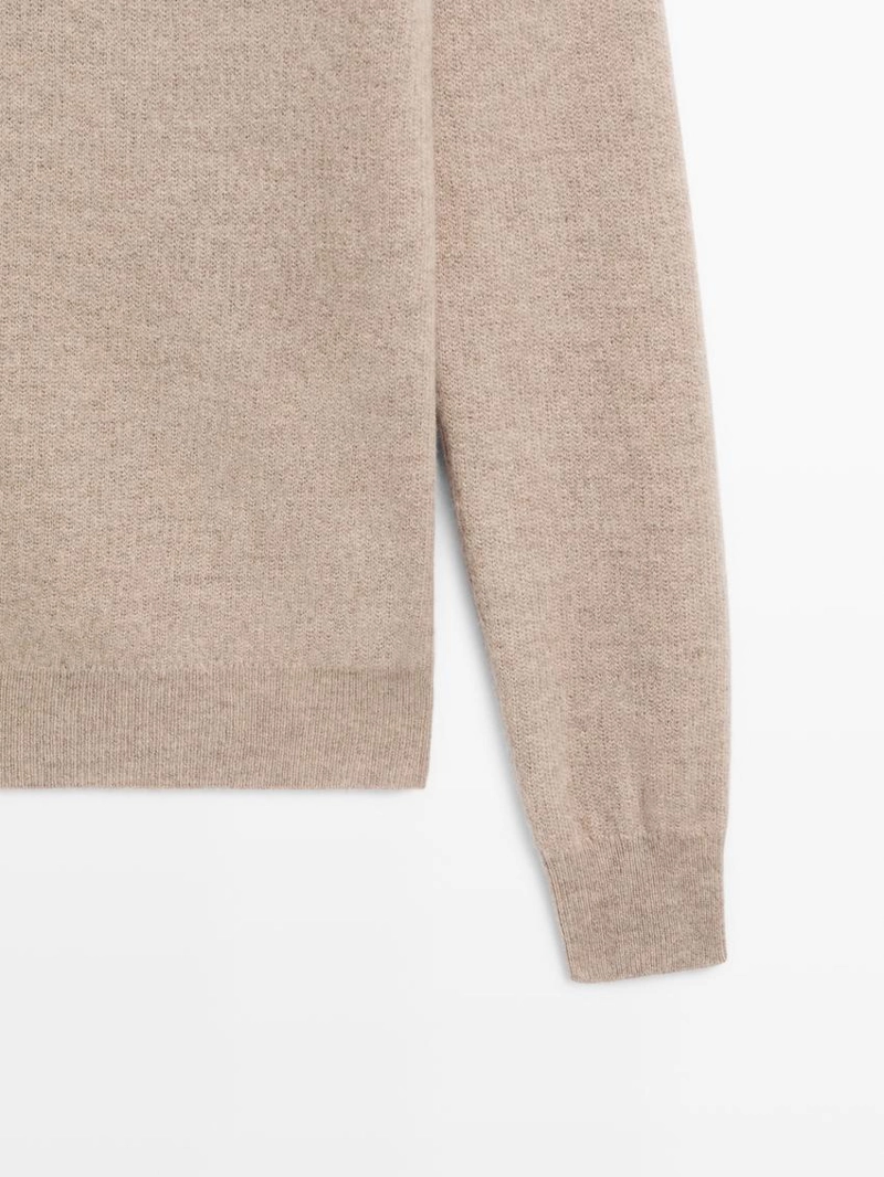 Поло свитер из шерсти с молнией