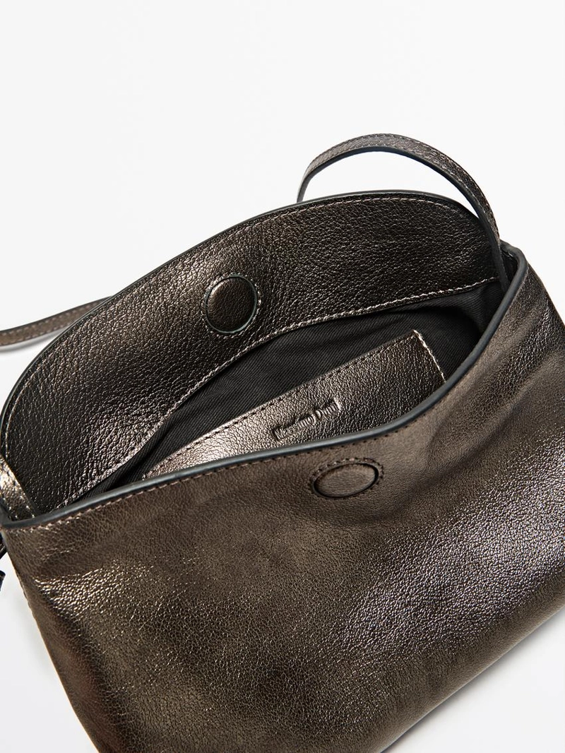 Сумка клатч через плечо из натуральной кожи наппа