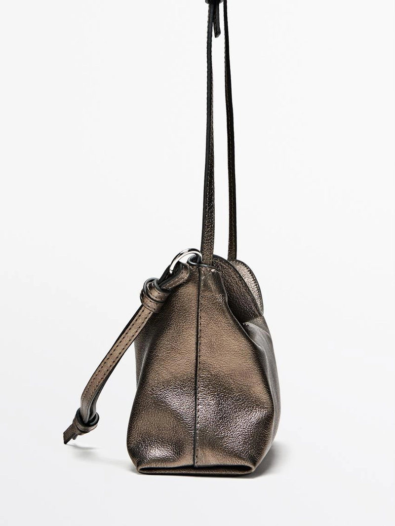 Сумка клатч через плечо из натуральной кожи наппа