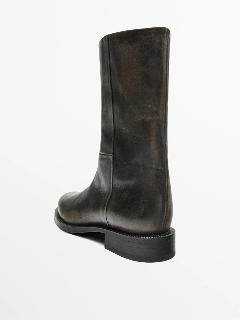 Ботинки из мягкой кожи с начесом