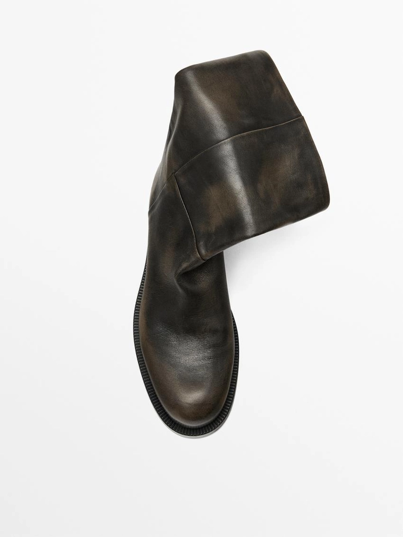 Ботинки из мягкой кожи с начесом