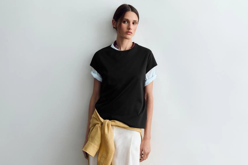 Футболка с короткими рукавами из 100% мерсеризированного хлопка