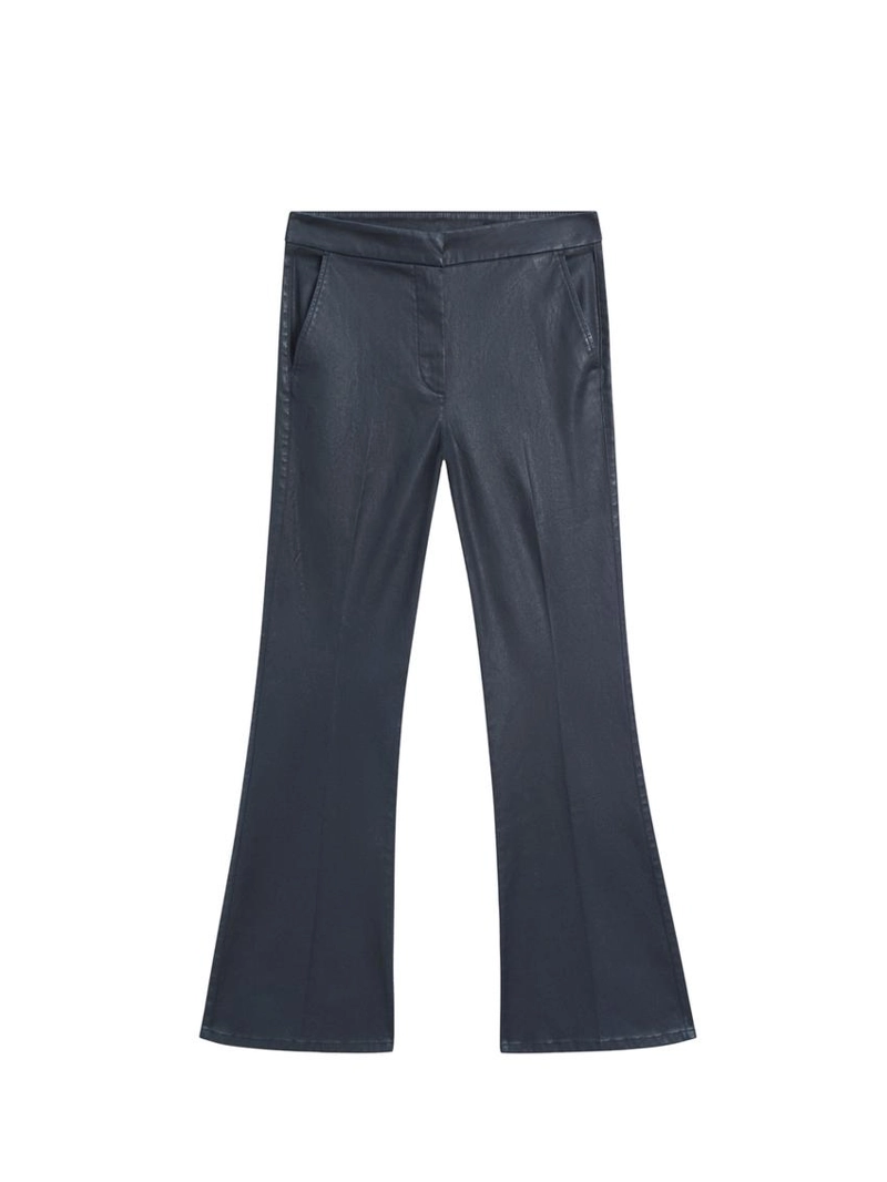 Брюки с зауженными штанинами из вощеного хлопка