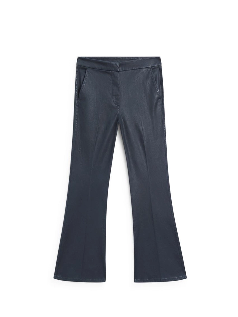 Брюки с зауженными штанинами из вощеного хлопка