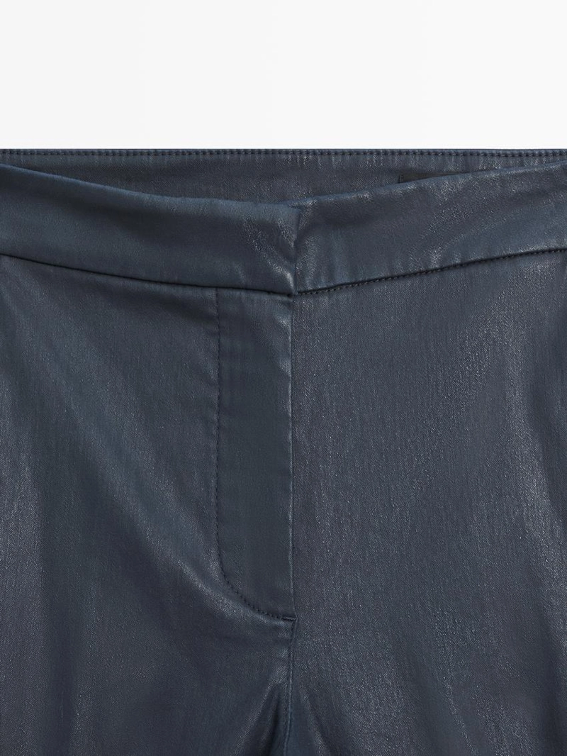 Брюки с зауженными штанинами из вощеного хлопка