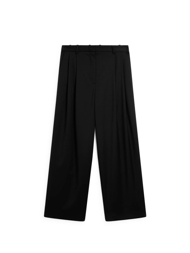 Брюки-слипы из 100% шерсти с запахом