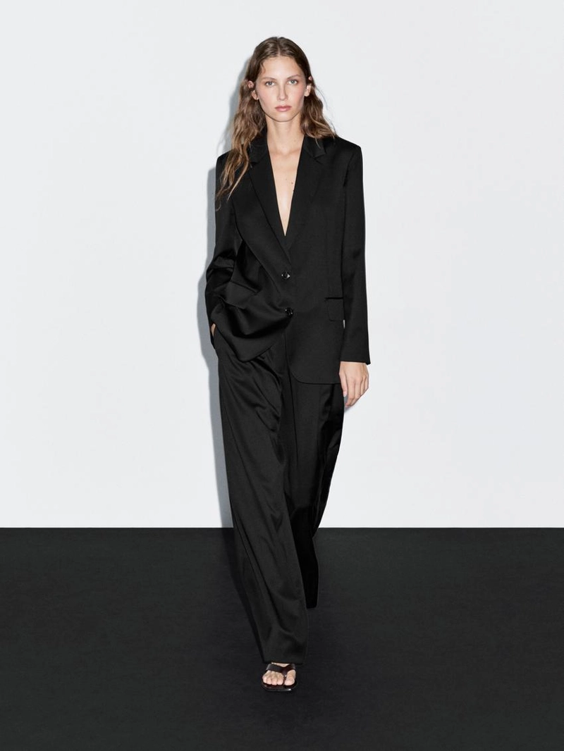 Брюки-слипы из 100% шерсти с запахом