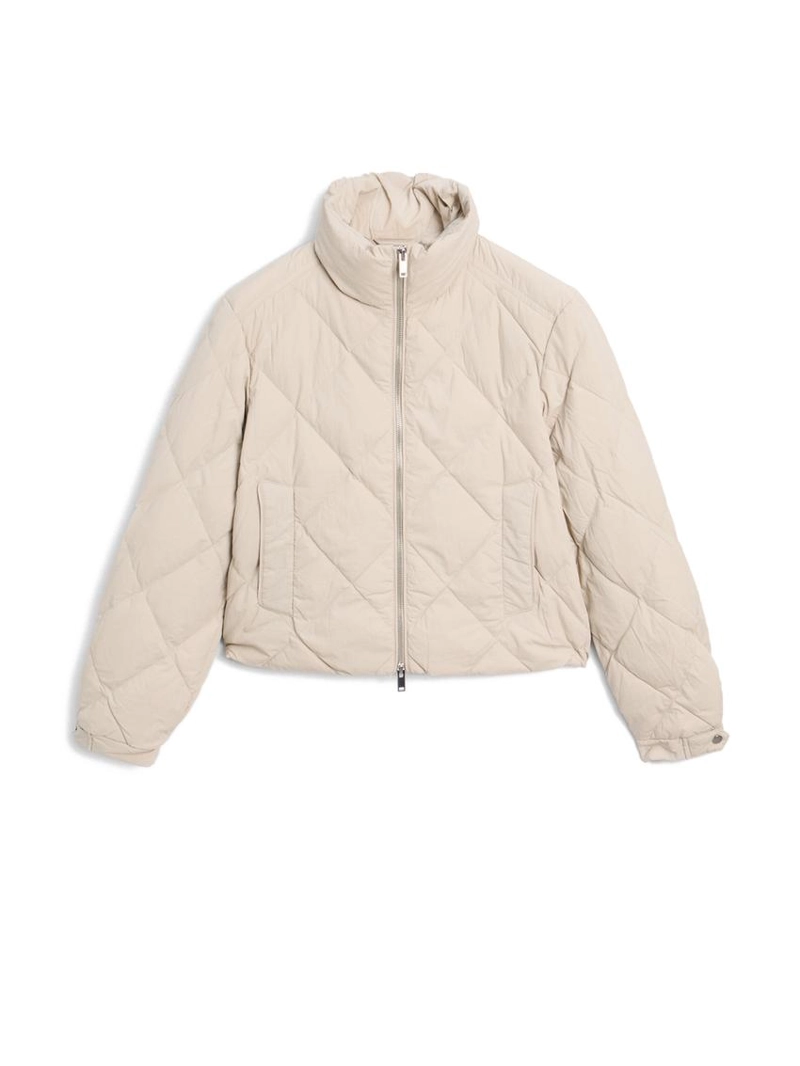 Короткая водоотталкивающая стеганая бомбер-куртка