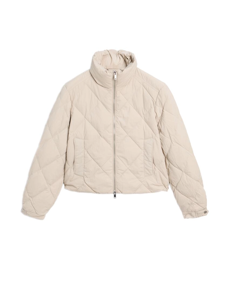 Короткая водоотталкивающая стеганая бомбер-куртка