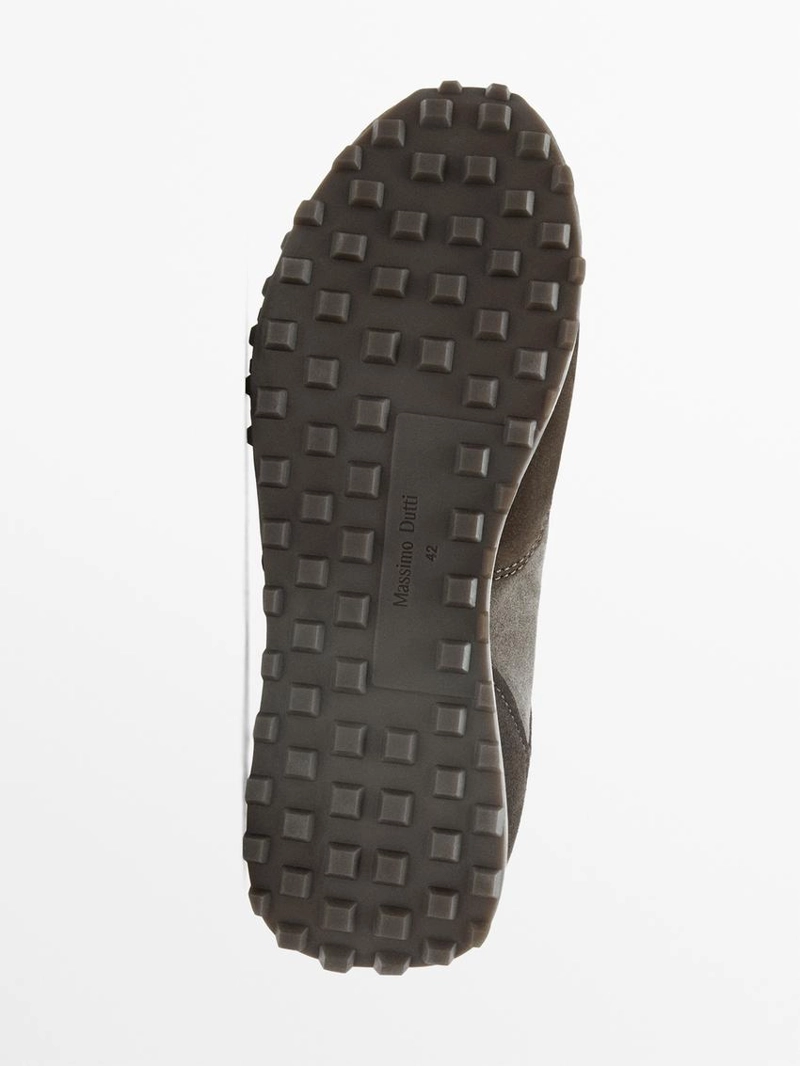 Кроссовки из контрастной кожи