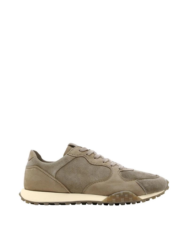 Кроссовки из контрастной кожи