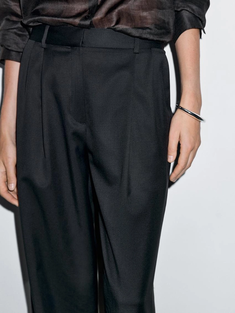 Штаны из 100% шерсти с запахом