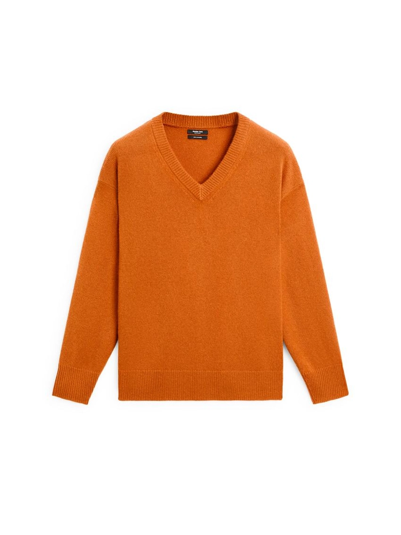 Свитер с v-образным вырезом из 100% кашемира