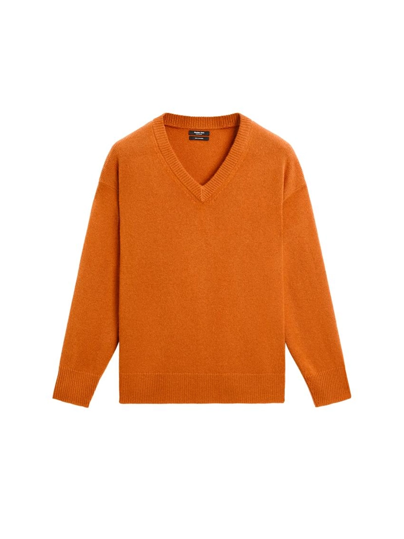 Свитер с v-образным вырезом из 100% кашемира