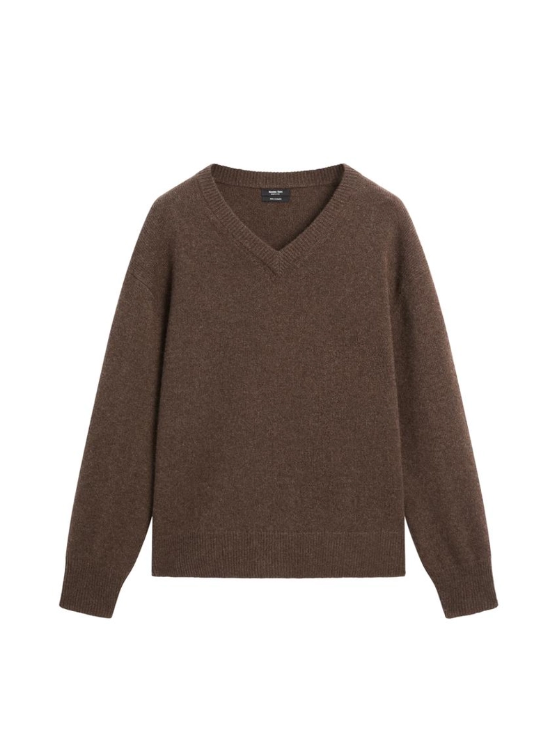 Свитер с v-образным вырезом из 100% кашемира