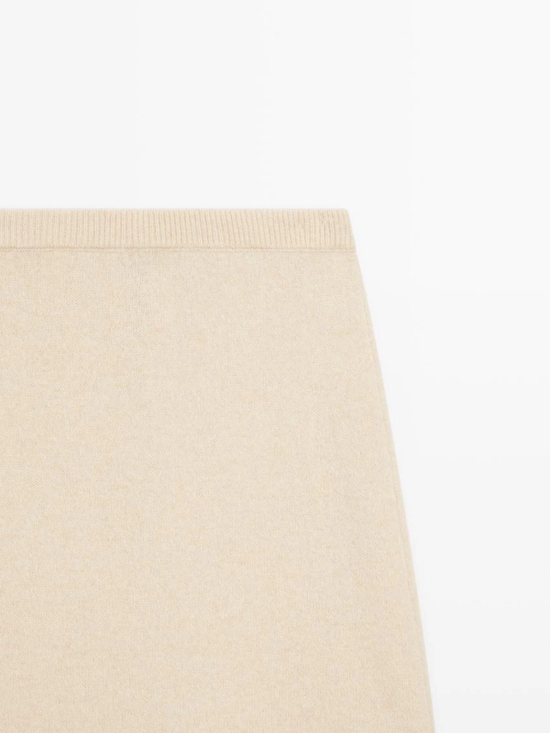 Юбка-миди из вязанного альпака и шерсти