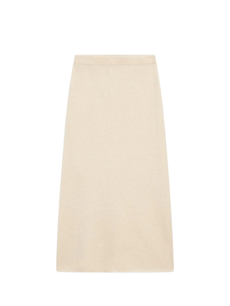 Юбка-миди из вязанного альпака и шерсти
