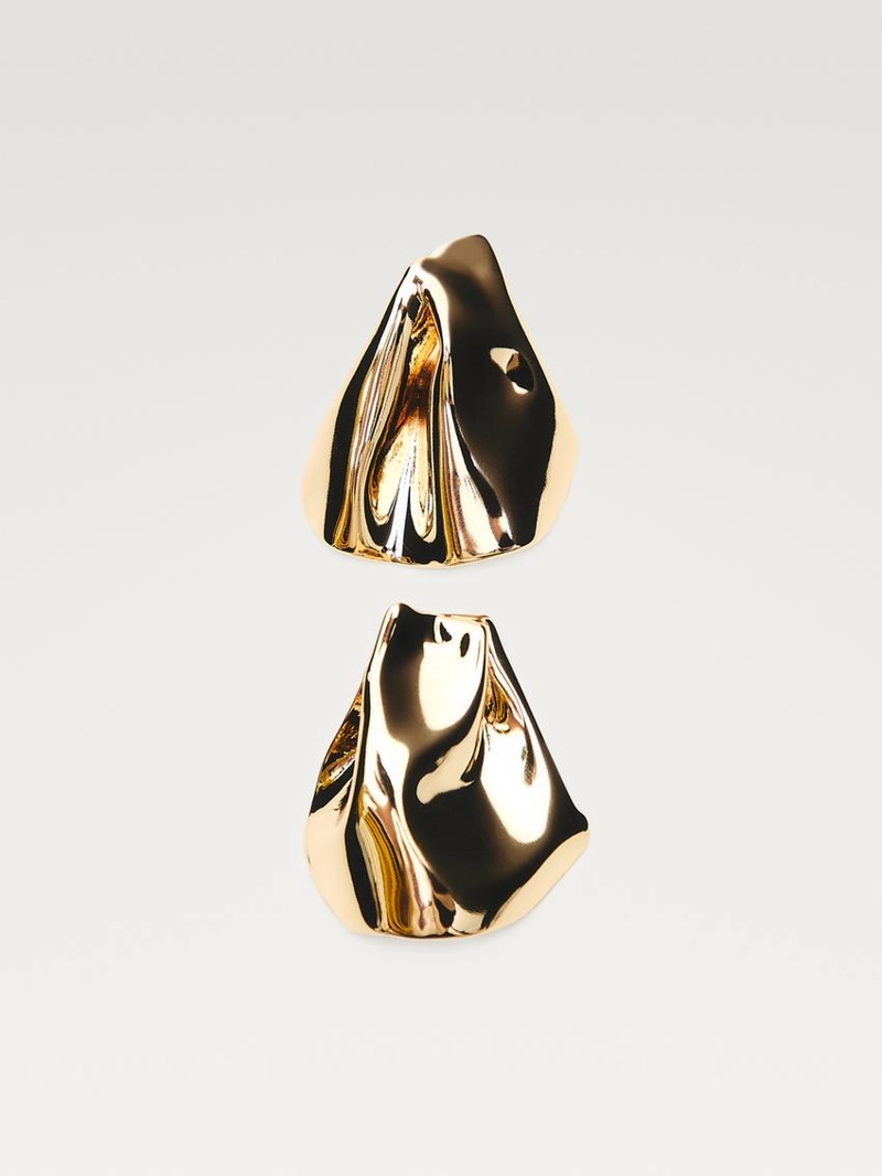 Средние серьги с рельефом