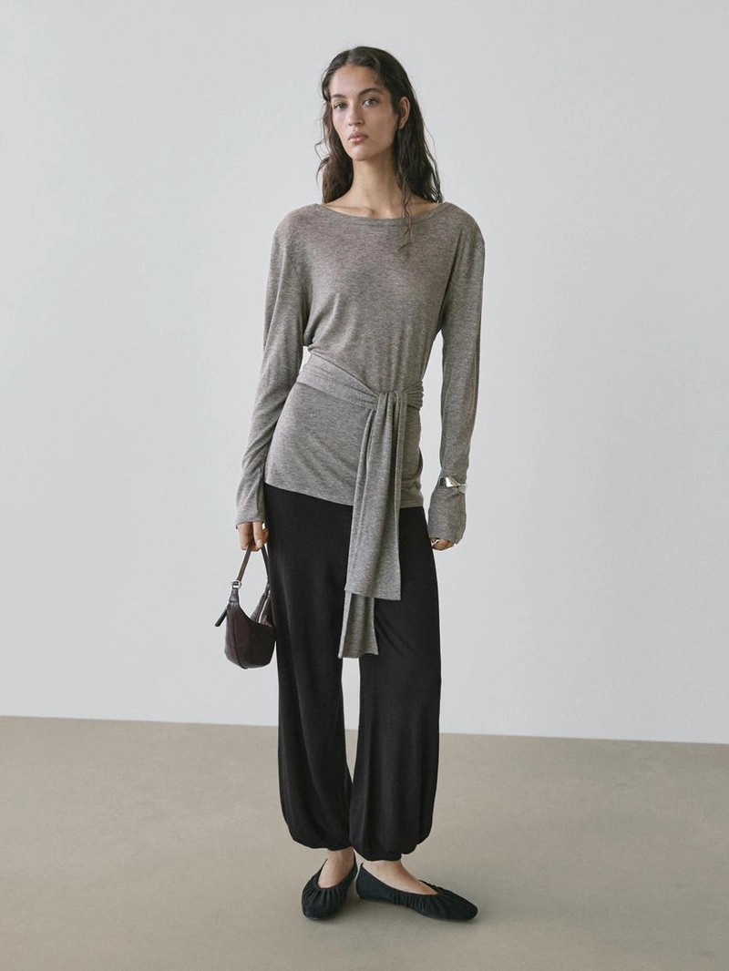 Футболка с деталями банта