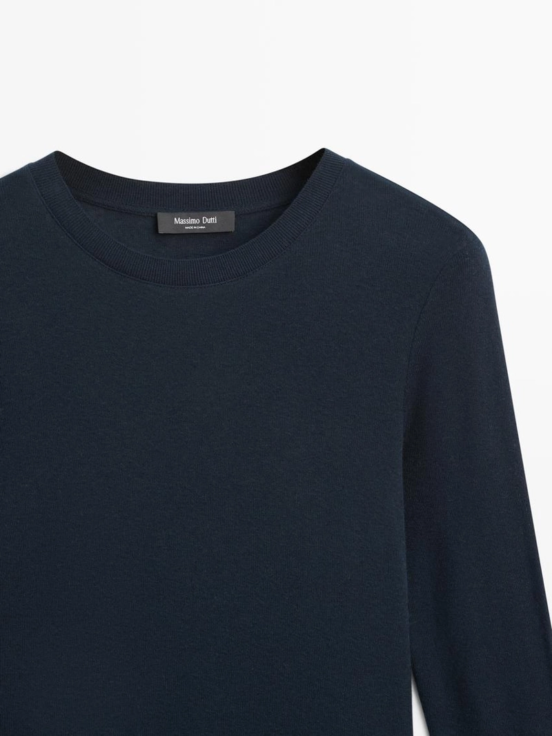 Футболка из хлопкового микса с длинным рукавом