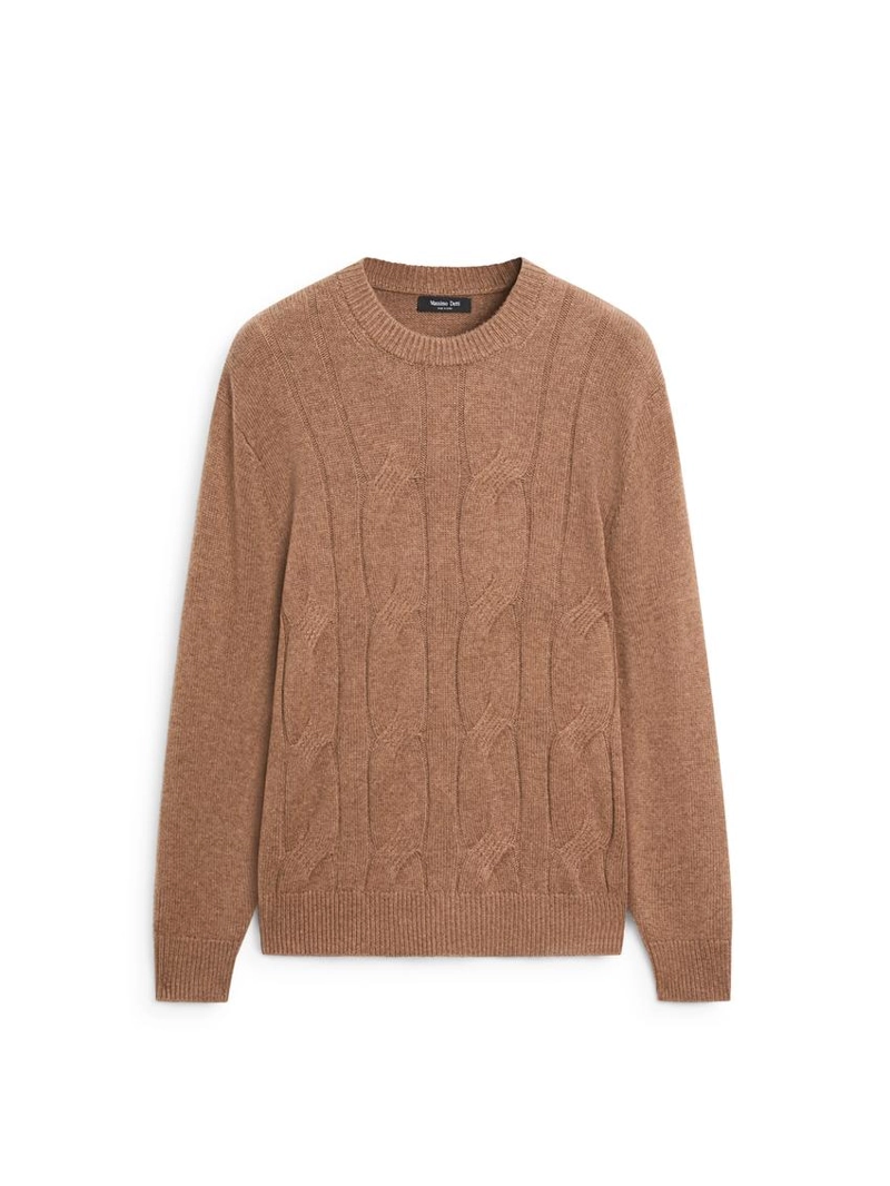 Пуловер с косынкой из шерсти