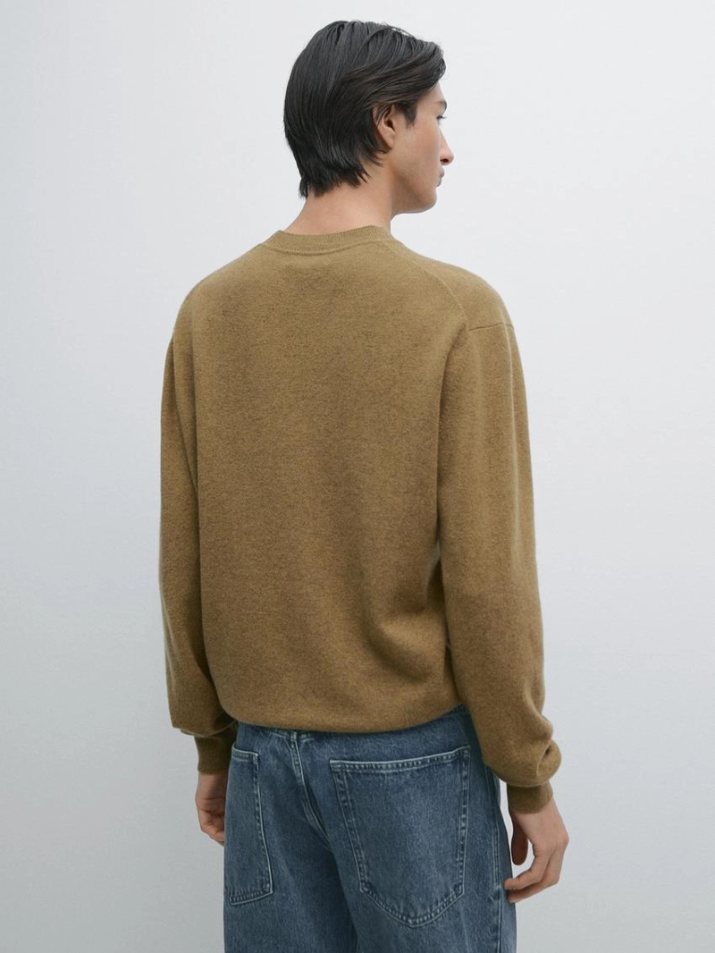 Свитер с круглым вырезом из 100% шерсти