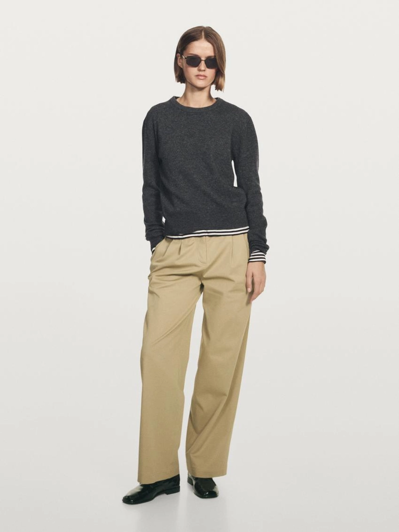 Свитер из шерсти с круглым вырезом