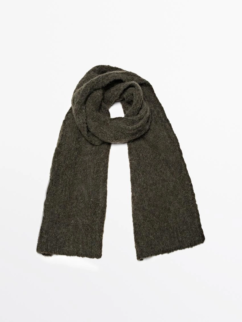 Плед из альпаки с косами