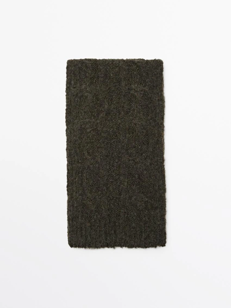 Плед из альпаки с косами