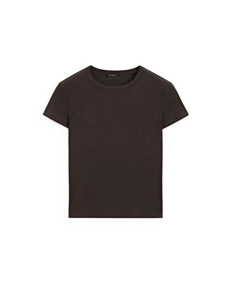 Футболка с коротким рукавом из плотного рубчика