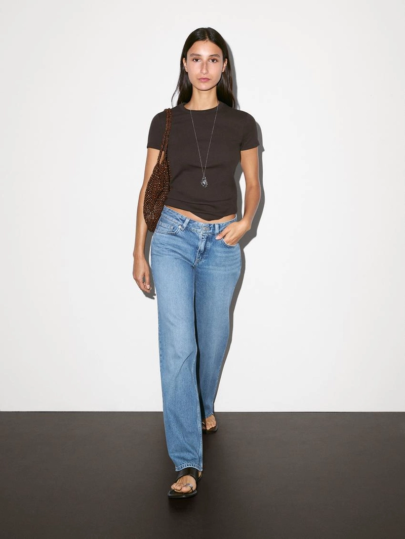 Футболка с коротким рукавом из плотного рубчика