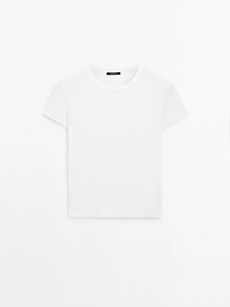 Футболка с коротким рукавом из плотного рубчика