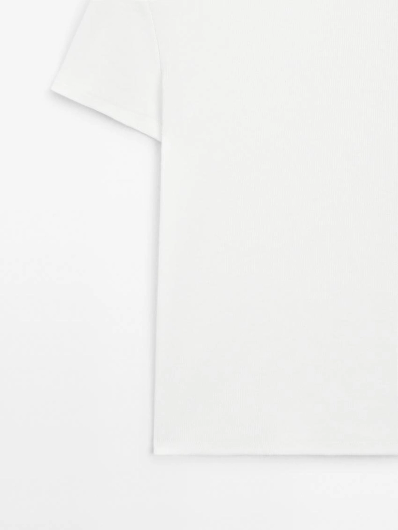 Футболка с коротким рукавом из плотного рубчика