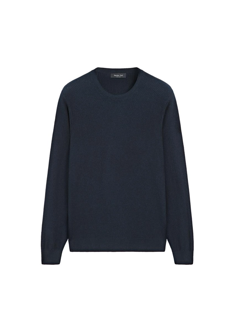 Текстурированный свитер из смесовой хлопковой пряжи