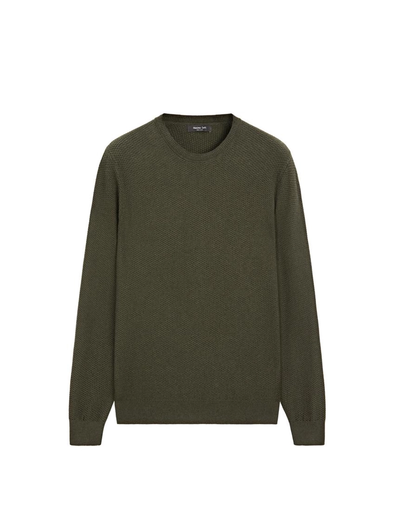 Текстурированный свитер из смесовой хлопковой пряжи