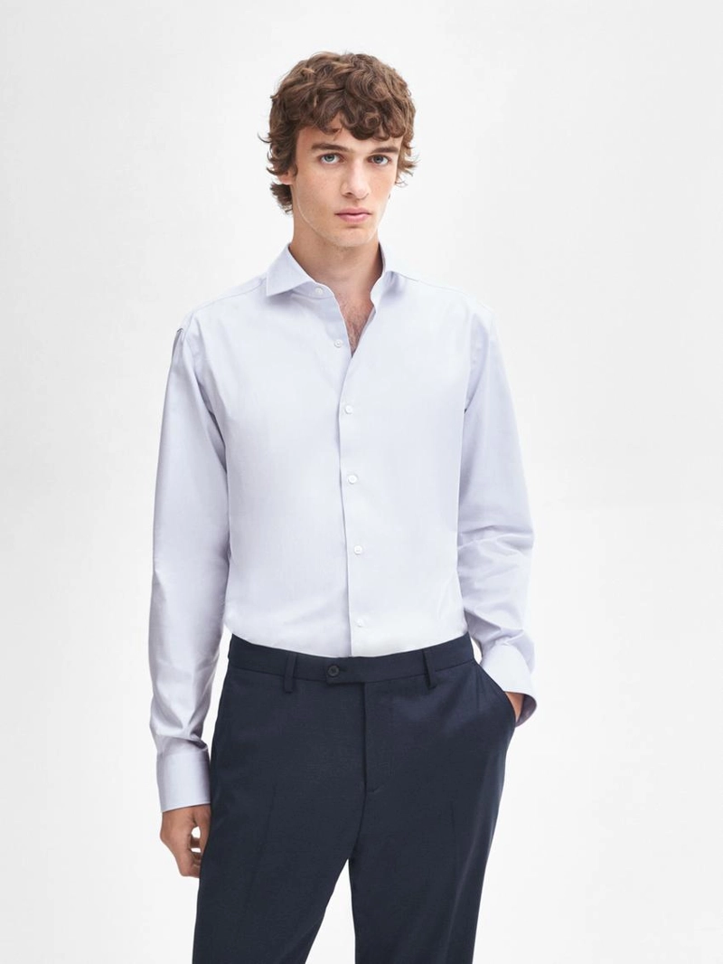 Рубашка из 100% хлопка с узким кроем