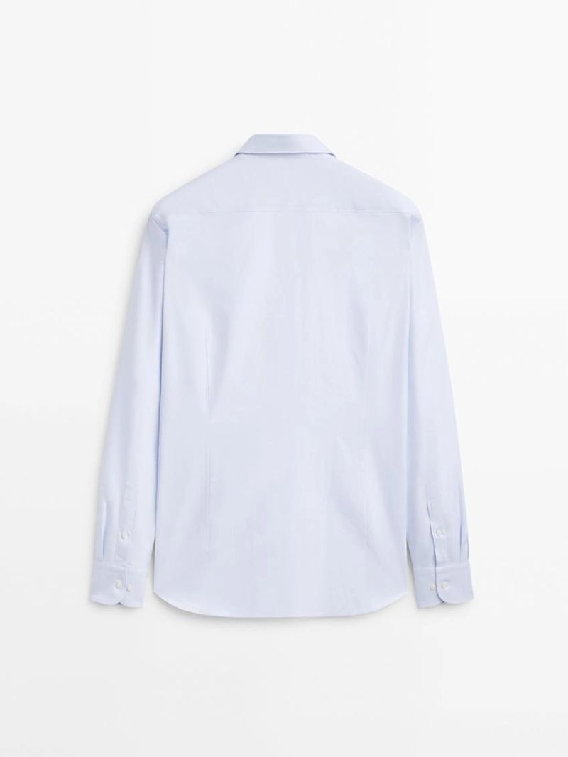 Рубашка из 100% хлопка с узким кроем