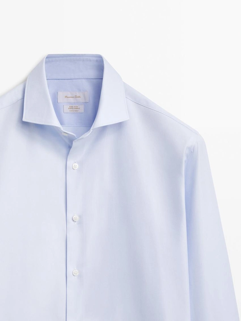 Рубашка из 100% хлопка с узким кроем