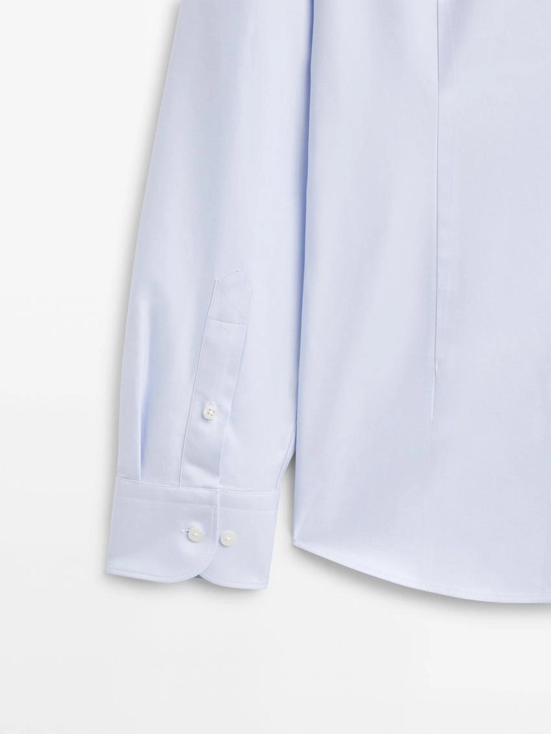 Рубашка из 100% хлопка с узким кроем