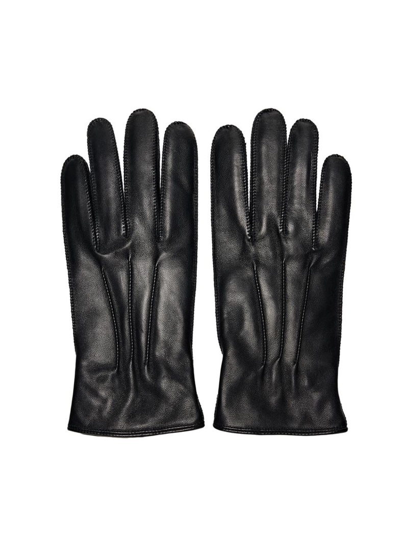 Кожаные перчатки с отделкой из наппы