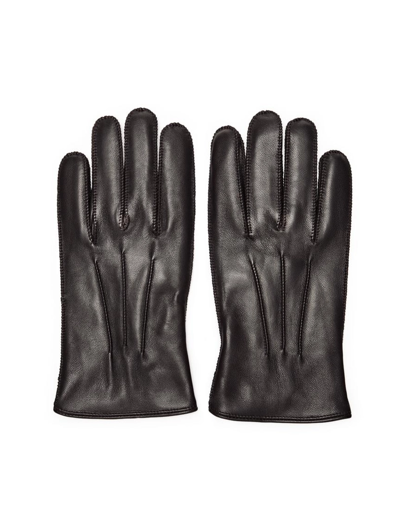 Кожаные перчатки с отделкой из наппы