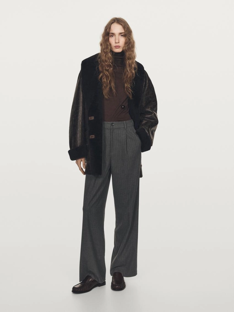 Широкие брюки в полоску