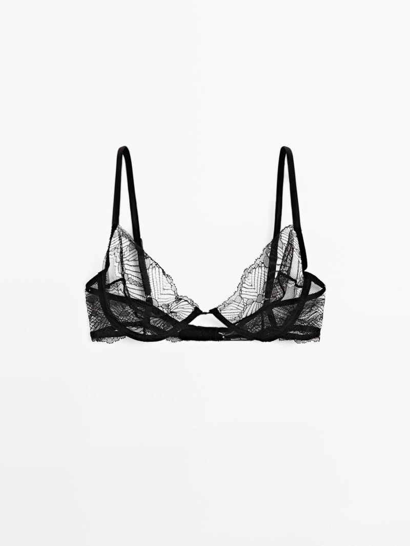 Кружевной бюстгальтер с упором