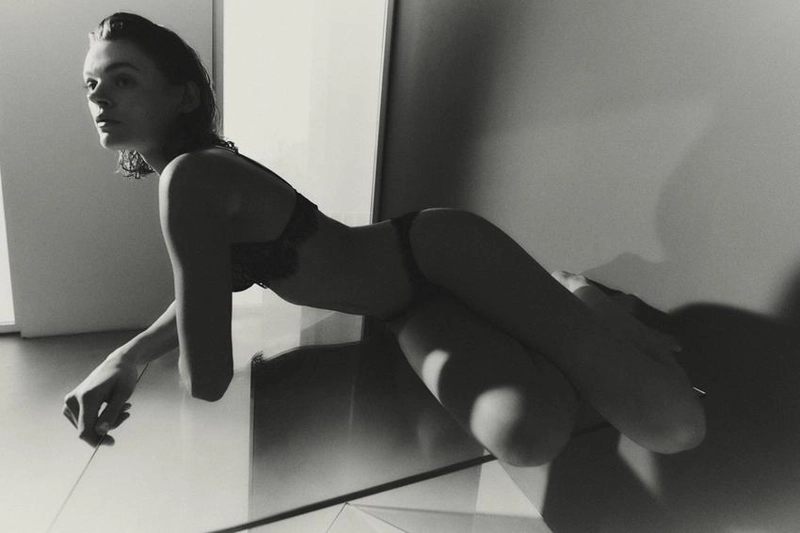 Бра-топ из кружевного хлопкового микса