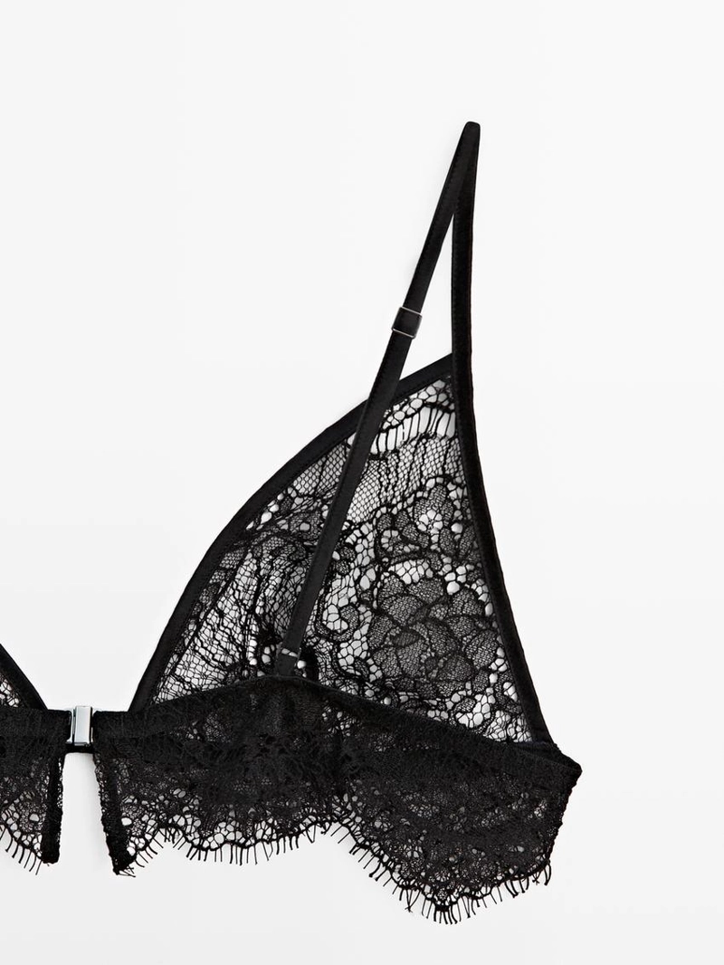 Бра-топ из кружевного хлопкового микса