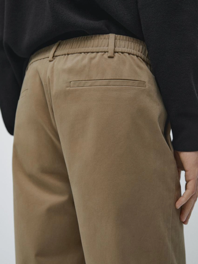 Брюки в спортивном стиле из хлопково-шерстяной смеси