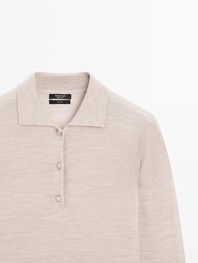 Пуловер-поло из шерсти